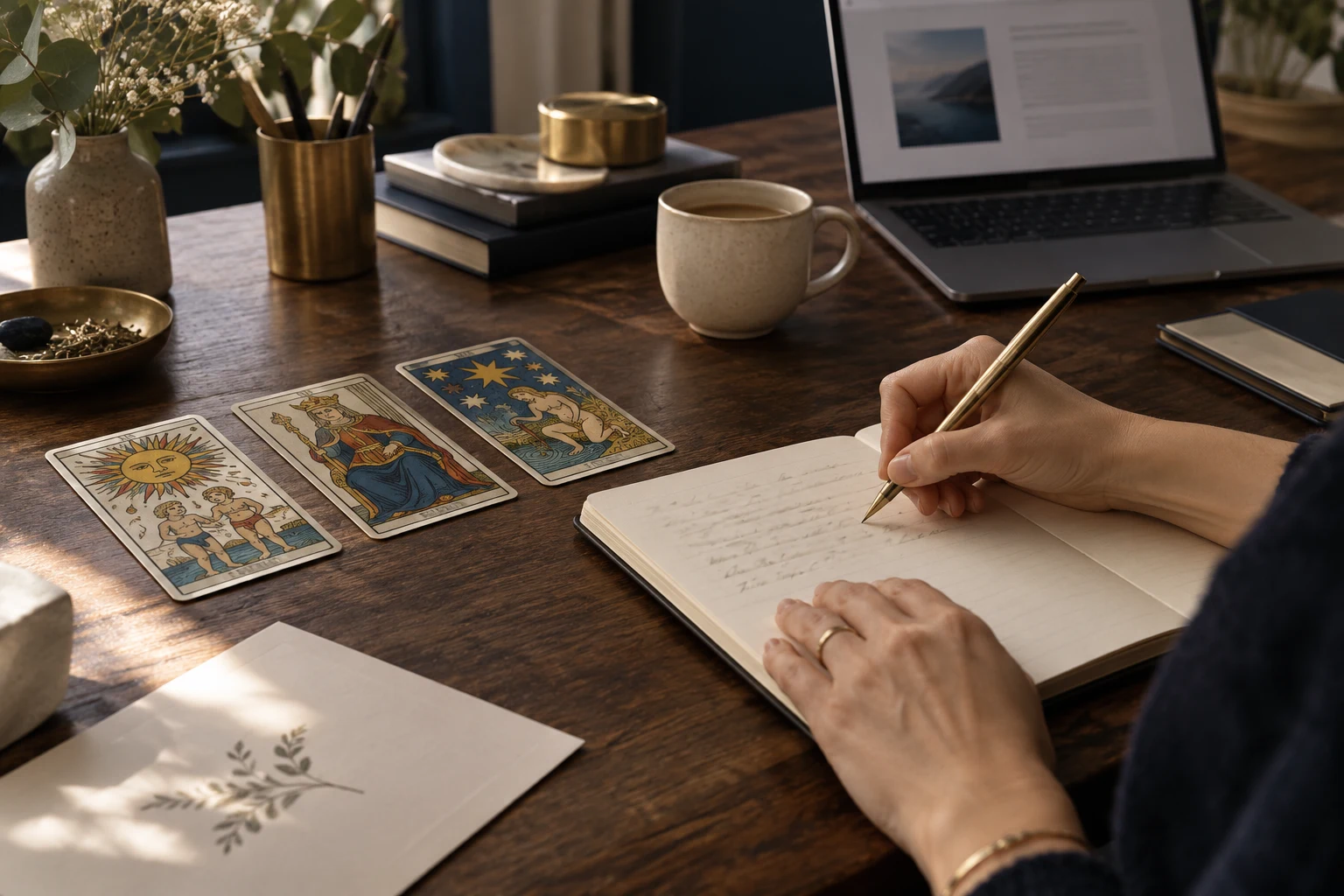 Préparation d’une interprétation de tarot personnalisée par écrit